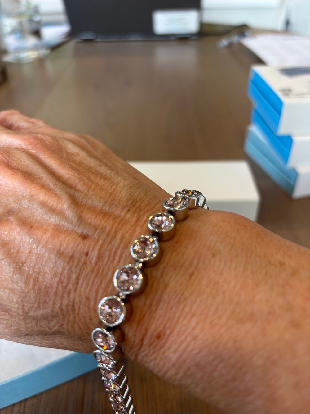 Sterling Silver Cubic Zirconia Tennis Bracelet - White